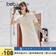 betu百圖女裝法式polo減齡短袖連衣裙女JD2103T73 米杏色 M