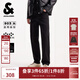 杰克·瓊斯（JACK&JONES）男裝25年秋冬季黑色牛仔褲男士903直筒潮流休閑彈力加絨褲子厚款 A15黑色牛仔 31 175 W31/L30
