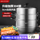美廚（maxcook）蒸鍋 304不銹鋼30CM三層蒸鍋 加厚復底湯鍋燃氣電磁爐通用MCZ1168