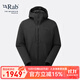 RabRAB睿坡Xenair Alpine男士防潑水透氣棉衣戶(hù)外運動(dòng)棉服夾克QIP-09 黑/黑色-BKB M