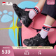 FILA 斐樂(lè)貓爪鞋4代女鞋老爹鞋情侶運(yùn)動(dòng)鞋復(fù)古時(shí)尚休閑鞋網(wǎng)面透氣 【女款】黑-BK 37.5