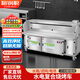 獵鋼狼水電復合油煙凈化燒烤車(chē)環(huán)保商用擺攤高端免清洗大吸力燒烤爐酒店飯店燒烤店專(zhuān)用可移動(dòng)水電燒烤車(chē) 【1.3m水電凈化】單組3層凈化90%