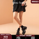 BEAUTODAY英倫風(fēng)厚底黑色樂(lè )福鞋女2025新款秋季真皮百搭小皮鞋子女增高鞋女 經(jīng)典黑  37
