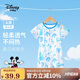 Disney baby迪士尼連體衣寶寶哈衣爬服夏女童新生兒 D滿印字母彩蘭字母90
