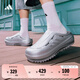 adidas 波波涼鞋 OZWAVE CLOG穩(wěn)定緩震回彈厚底老爹拖鞋阿迪達(dá)斯   金屬銀/灰色(推薦選大一碼)   38