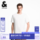 杰克·瓊斯（JACK&JONES）男裝胸前l(fā)ogo刺繡簡(jiǎn)約舒適百搭潮流時(shí)尚休閑短袖上衣T恤225201318 A06本白色 M （175）