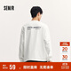 森馬（Semir）長袖T恤男重磅寬松打底上衣印花情侶裝秋季內(nèi)搭外穿101524101211