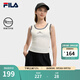 FILA 斐樂官方女子針織背心2025夏新款時尚休閑簡約修身無袖上衣 云菇白-WT L 170/88A/L