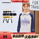 Converse匡威童裝男童長(zhǎng)袖T恤2025秋季新款插肩袖印花百搭中大童打底衫潮 藏青藍(lán) 140 /68 【建議身高128-140cm】