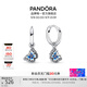 潘多拉（PANDORA）藍色蝴蝶環(huán)形耳環(huán)琺瑯工藝春季浪漫時(shí)尚個(gè)性教師節禮物 藍色蝴蝶環(huán)形耳環(huán) 均碼