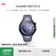 HUAWEI WATCH 5 46mm高端款航天級鈦合金表殼銀河紫素皮復合表帶首創(chuàng  )X-TAP智感窗鴻蒙腕上小藝eSIM通信