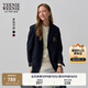 Teenie Weenie小熊西裝外套女2025年春季新款復(fù)古氣質(zhì)學(xué)院風(fēng)徽章西裝外套 藏青色 S 160