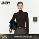 JNBY/江南布衣秋季半高領(lǐng)巴素蘭羊毛針織衫修身柔軟毛衣5O9310330 201/暗咖 XL