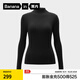 蕉內（Bananain）【劉浩存同款】熱皮702++女士高領(lǐng)毛衣羊毛衫保暖內搭女裝打底衫 【小高領(lǐng)】黑色 XL