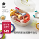 babycare嬰幼兒手搖鈴?fù)婢?-1歲新生兒趣味安撫牙膠玩具牙膠搖鈴艾格白