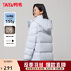 鴨鴨（YAYA）羽絨服女士2025冬季新品短款加厚可拆卸帽休閑百搭蓄熱鴨絨外套 冰川藍 M (建議110-125斤)