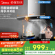 美的（Midea）抽吸排油煙機(jī)家用頂吸歐式吸油煙機(jī)22立方大吸力油煙機(jī) 揮手智控 抽煙機(jī)T36國(guó)家補(bǔ)貼20%可配燃?xì)庠? title=
