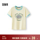 森馬（Semir）哈利波特聯(lián)名短袖T恤女短款2025夏季修身撞色套頭衫109325100045