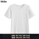 MsShe【天絲棉】大碼女裝2025秋裝胖mm巨顯瘦正肩短/長(cháng)袖T恤百搭上衣夏  圓領(lǐng)【短袖】純白色現貨, 2XL