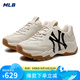 MLB官方老爹鞋女鞋子 25新款七夕增高運動(dòng)鞋男鞋情侶休閑鞋NY跑步鞋 洋基隊/淺米黃色（升級款） 36.5 (230mm)