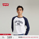 Levi's李維斯24秋情侶新款美式復(fù)古圓領(lǐng)寬松休閑純棉印花長袖衛(wèi)衣