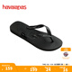 havaianas哈唯納Top炫彩夾腳人字拖女夏海邊平底拖鞋親子款 0090-火耀黑 37-38 巴西碼