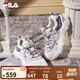 FILA 斐樂官方女鞋F(xiàn)LUID 5貓爪休閑鞋時(shí)尚復(fù)古運(yùn)動(dòng)鞋女鞋 奶白/浪漫紫-GO 37.5