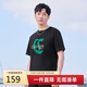 卡賓【涼感索羅那】男裝印花T恤肌理短袖 漆黑色-涼感 50/175/L 