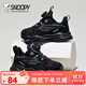 SNOOPY史努比童鞋男童運動(dòng)鞋兒童旋轉扣跑步鞋寶寶輕便小白鞋3829黑色37