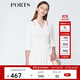 PORTS寶姿  新品商場(chǎng)同款連衣裙女裝修身連衣裙SN8D007HFD015 米白 S (4)