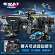 WOMA特警SWAT反恐裝甲車(chē)警車(chē)積木拼裝兼容樂(lè )高男孩節日兒童生日禮物