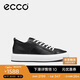 愛步（ECCO）板鞋女 牛皮輕盈厚底增高休閑鞋 街頭ACE女鞋856813 黑色 39