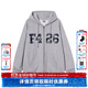 F426國潮牌秋季嘻哈寬松大logo格子貼繡衛(wèi)衣外套 花灰  M