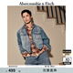ABERCROMBIE & FITCH男裝春秋款美式巴恩風(fēng)美式復(fù)古翻領(lǐng)牛仔夾克外套KI132-4166 藍(lán)色水洗 L (180/108A)