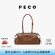 PECO小丑保齡球包植鞣皮油蠟長(zhǎng)柄法棍腋下手提通勤單肩波士頓女包禮物 中號(hào)琥珀色頭層半樹膏小牛預(yù)售3天