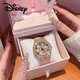 迪士尼雪花女神手表女款生日禮物送女友時(shí)來(lái)運轉女士腕表輕奢高級情人節 玫瑰金粉-公主城堡定制禮盒