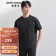 報喜鳥(niǎo)寬松圓領(lǐng)短袖T恤男易打理百搭上衣KEST242071U黑50