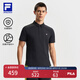FILA 大滿貫POLO|斐樂官方男裝針織POLO2025夏新款網(wǎng)球運(yùn)動抗菌短袖 深黑-BK L 175/96A/L