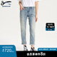 DENHAM女士新復(fù)古回潮舒適FREEMOVE高彈力破洞貓須剪刀寬松牛仔褲MONROE 藍(lán)色 26