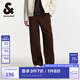 杰克·瓊斯（JACK&JONES）男裝秋季新款純棉直筒休閑褲男潮流彎刀褲男士香蕉褲顯腿長(zhǎng)褲子 E11巧克力蛋糕 版型偏大，卡碼拍小 L （180)