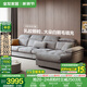 全友家居現(xiàn)代奶油風(fēng)客廳直排布藝沙發(fā)大戶型轉(zhuǎn)角貴妃沙發(fā)家具 淺灰色|貓抓絨|3.53m沙發(fā)|左妃位 頭枕扶手可調(diào)+羽絨&乳膠顆粒填充