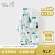 戴維貝拉（DAVE＆BELLA）初生嬰兒搖粒絨連體衣0-3個(gè)月寶寶爬服秋季新款小童包屁衣新生兒 恐龍印花【DB3243402】 80cm （建議身高73-80cm）