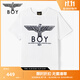BOY LONDON【朋克學(xué)院】夏男女同款學(xué)院風(fēng)經(jīng)典鷹標(biāo)針織短袖T恤N01010 白色 XL