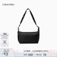 Calvin Klein【七夕禮物】手提包休閑包包提花肩帶CK女包單肩包枕頭包DH3491 001-太空黑 OS