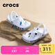 卡駱馳crocs洞洞鞋貝雅卡駱班輕便耐磨一腳蹬休閑鞋|205089 白/深藍-126 36 /37(220mm)