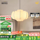 鹿家良品（LUUGAA）八角蠶絲臥室吊燈中古風(fēng)新中式吊燈臥室燈客廳燈餐廳吊燈led燈具 全光譜60cm三色光60W