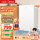 美的（Midea）116升小冰箱復古單門(mén)雙溫冷藏冷凍冰吧立柜客廳辦公室租房宿舍美妝家用辦公小型迷你冰箱BCD-116M