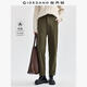 佐丹奴燈芯絨褲子女秋冬內抓毛保暖女褲兩?？坌蓍e長(cháng)褲05414672 綠灰色 牛油果綠 26