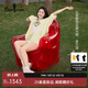 比音勒芬【李蘭迪同款】2025夏新款女休閑百搭寬松舒適翻領(lǐng)襯衫式夾克外套 14淺綠色 S （90）