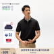 TOMMY HILFIGER【透氣舒適】夏季男裝珠地網(wǎng)眼商務(wù)休閑純色翻領(lǐng)短袖T恤POLO 【經(jīng)典百搭】黑色BDS XL （推薦：165-180斤）